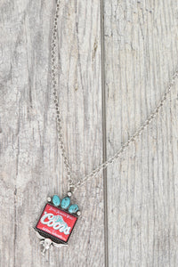 WESTERN LONGHORN COORS WATER PENDANT NECKLACE