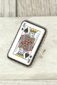 WESTERN KING OF SPADES CUFF RING