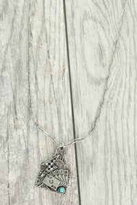WESTERN ROYAL FLUSH CATTLE TAG NECKLACE