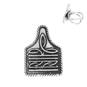 WESTERN BOOT STITCH ADJUSTABLE CUFF RING