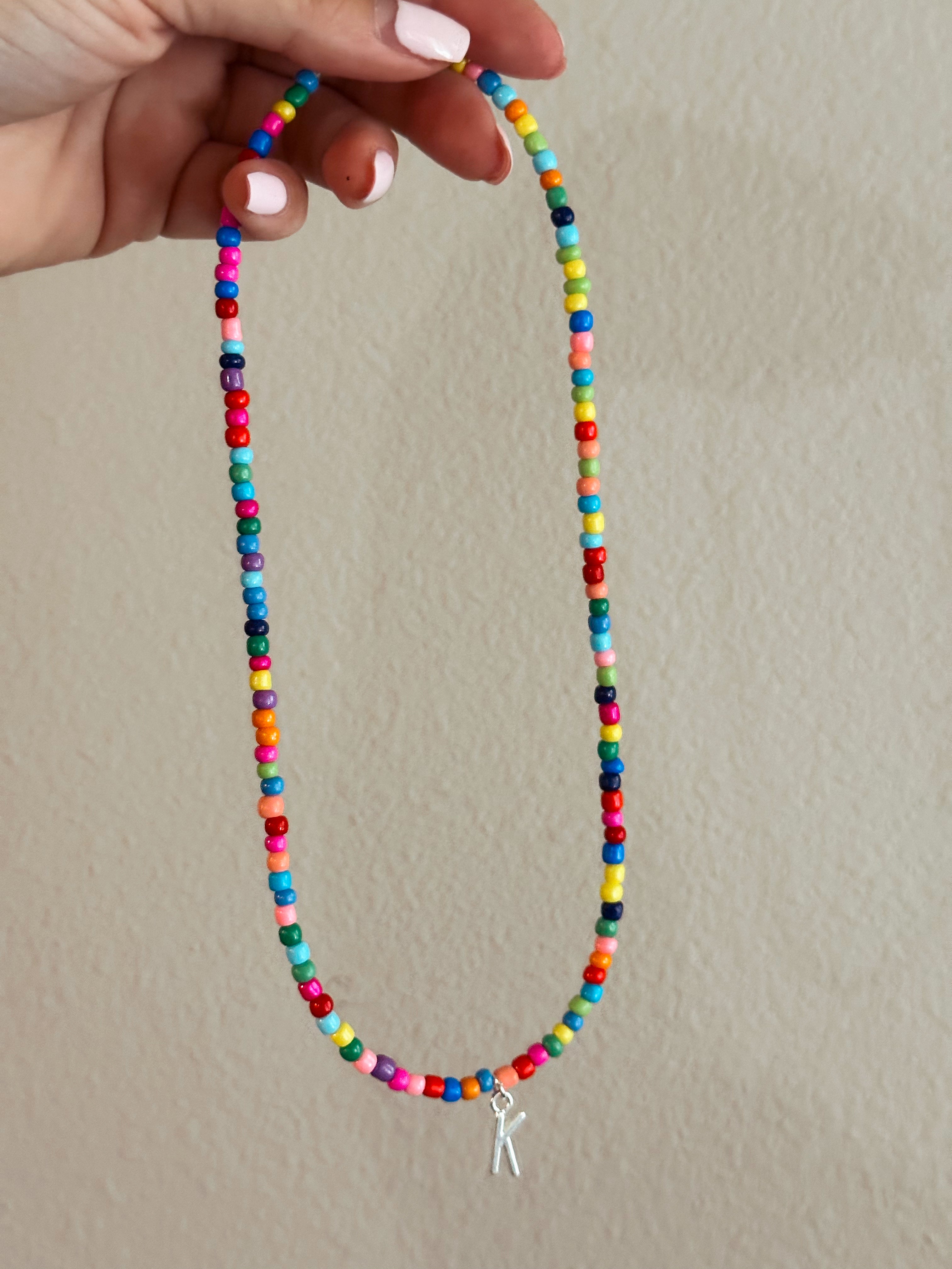 Initial choker necklaces 🫶🏼🌈