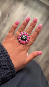 8 ball pink ring