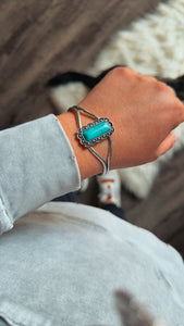 WESTERN TURQUOISE CONCHO CUFF BRACELET
