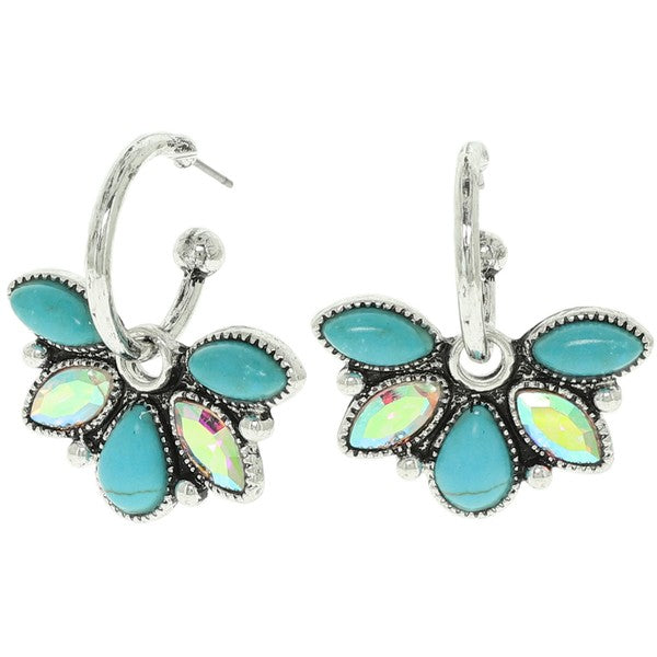 WESTERN FLORAL JEWELED CONCHO HOOK